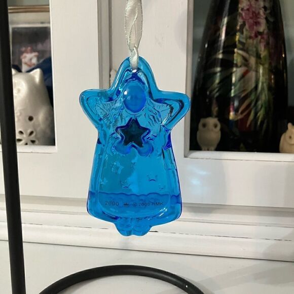 Vintage Hallmark Ornament Blue Glass Ángel 2000 - Picture 3 of 9